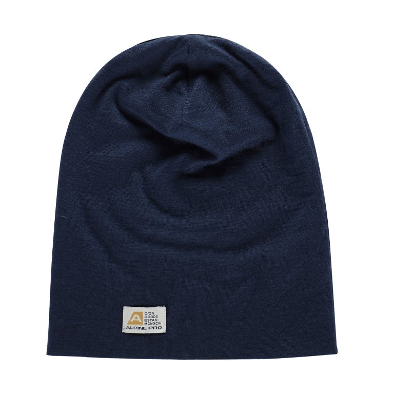čepice ALPINE PRO BEDADE merino modrá