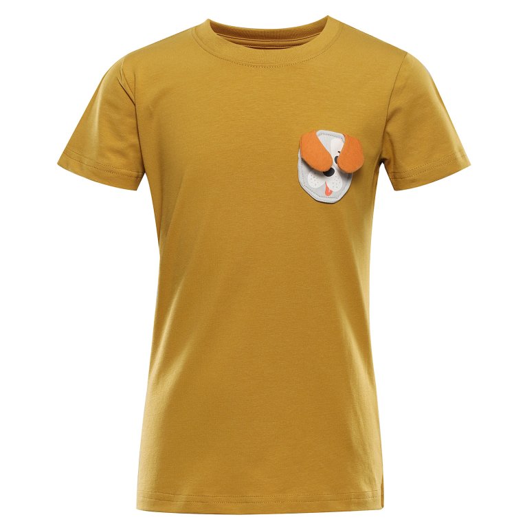 triko dětské krátké NAX EDEHO hnědá