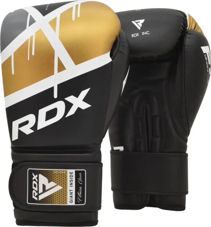 boxerské rukavice RDX F7 ego, černo zlaté
