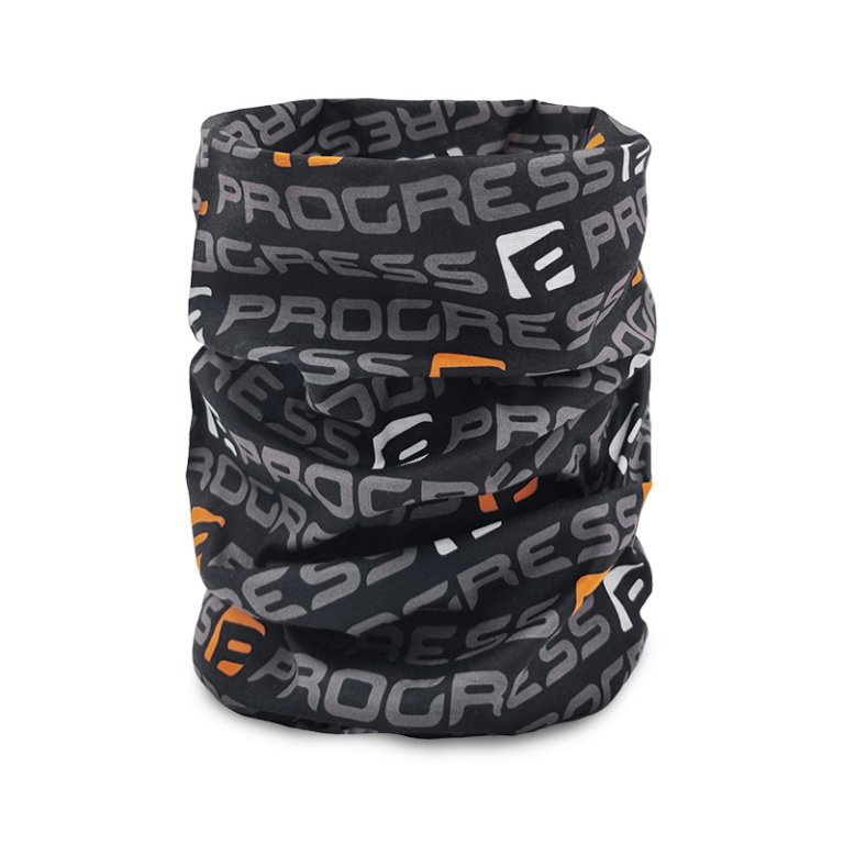 šátek Progress TUBE "P" černo šedý