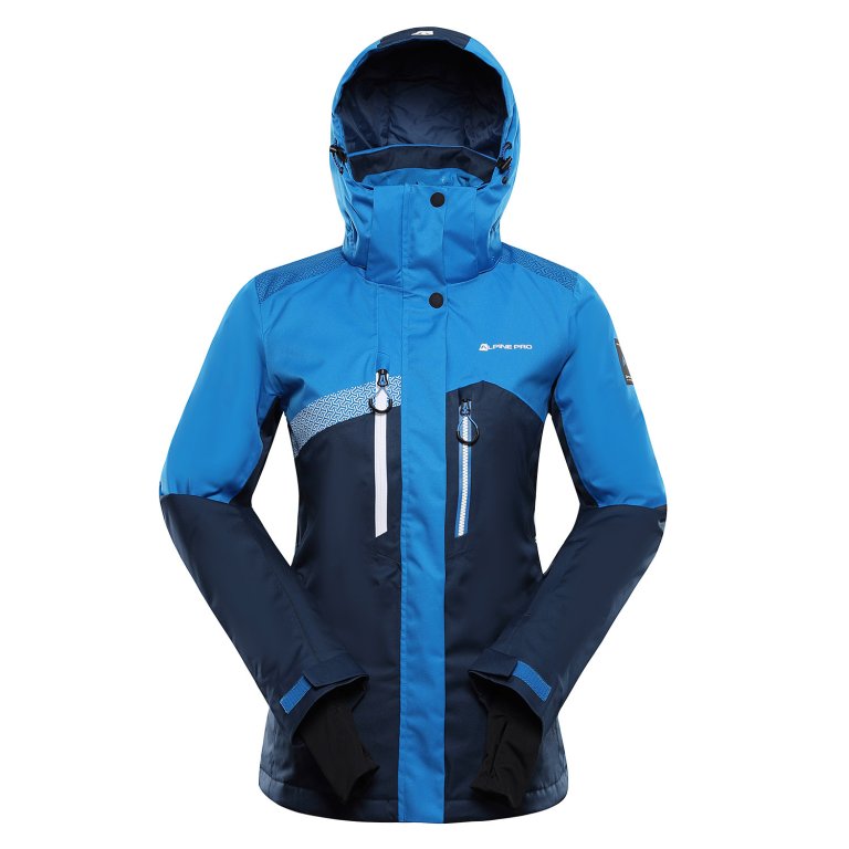 bunda dámská ALPINE PRO DEARA 2 lyžařská s membránou PTX SNOW modrá