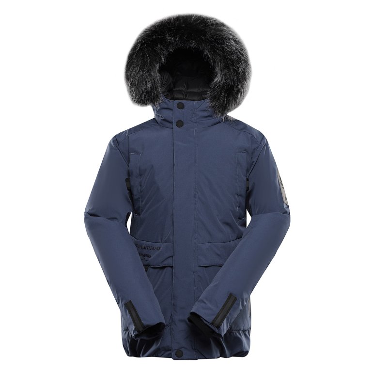 bunda dětská ALPINE PRO WERDO 2 zimní s membránou PTX SNOW šedá