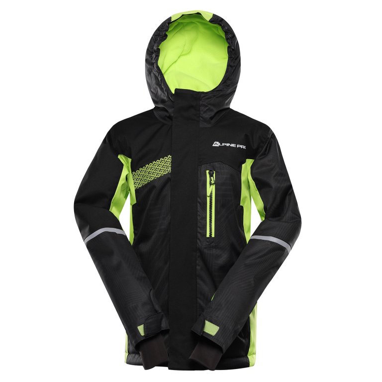 bunda dětská ALPINE PRO DEARO 2 lyžařská s membránou PTX černá