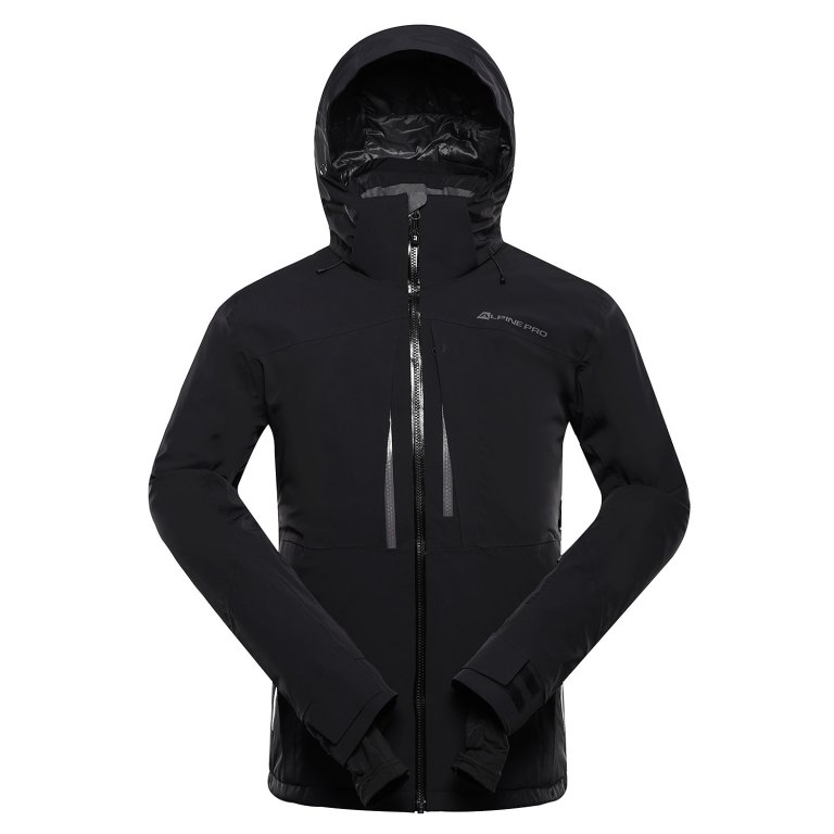 bunda pánská lyžařská ALPINE PRO REAS 2 s membránou PTX SNOW černá