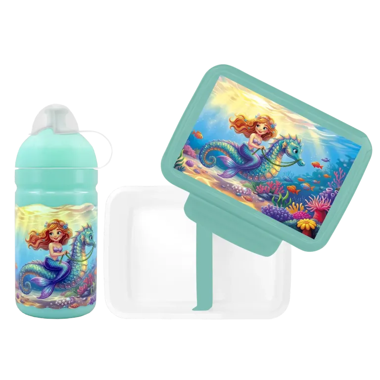 set R&B box a lahev Mořský koník a víla 500ml