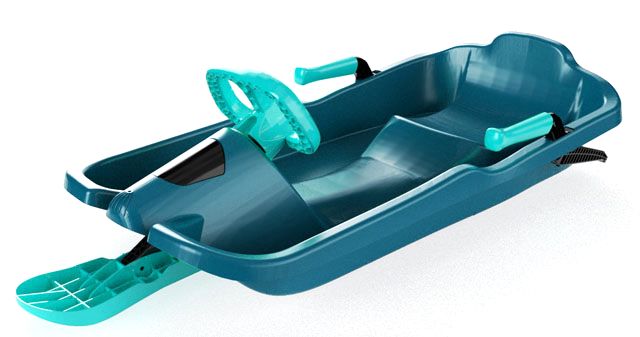 kluzák s volantem Plastkon Skipper zelený