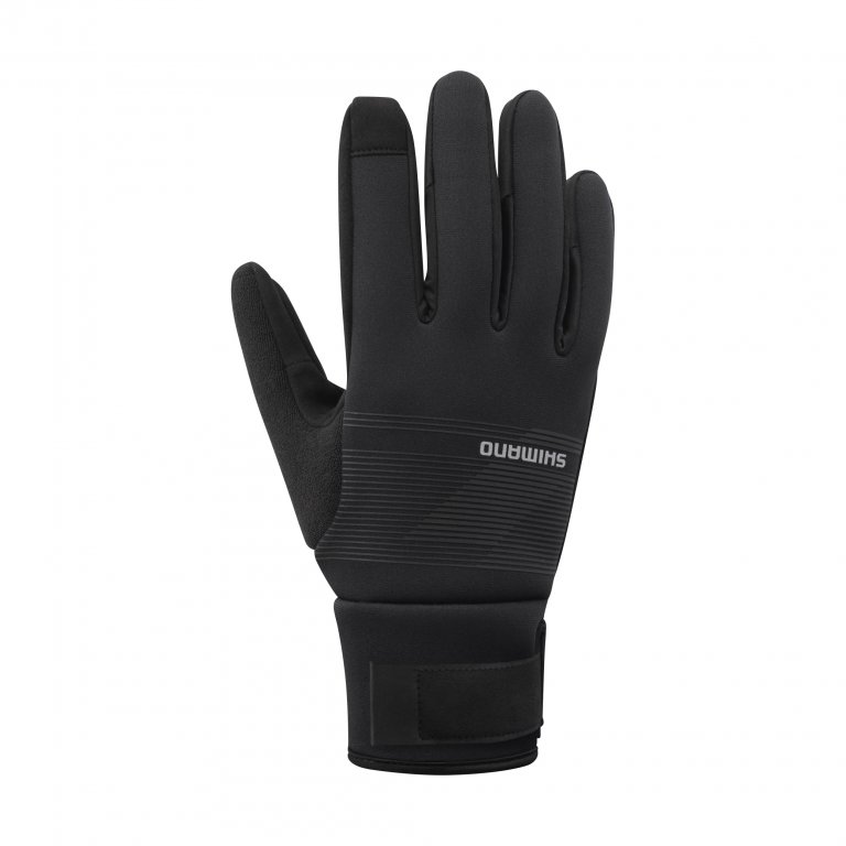 rukavice cyklistické unisex Shimano WINDBREAK THERMAL černé