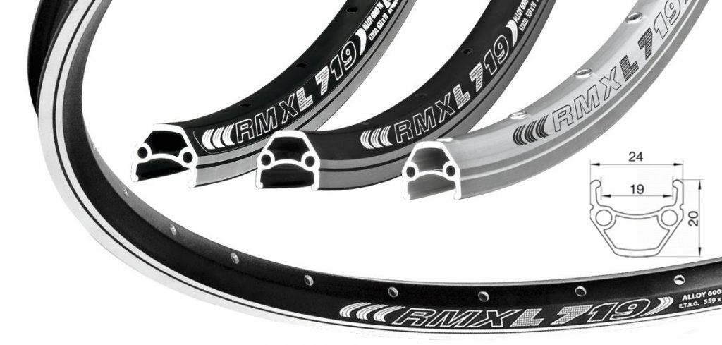 ráfek REMERX DRAGON 719 V-brake 622x19 32děr stříbrný