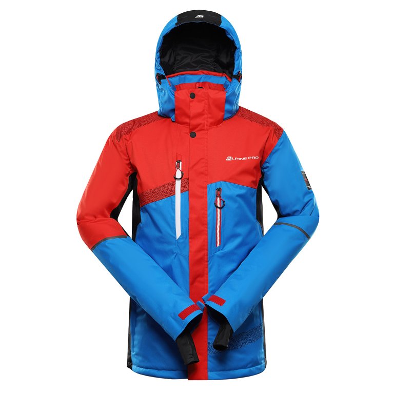 bunda pánská lyžařská ALPINE PRO DEAR 2 s membránou PTX SNOW červená